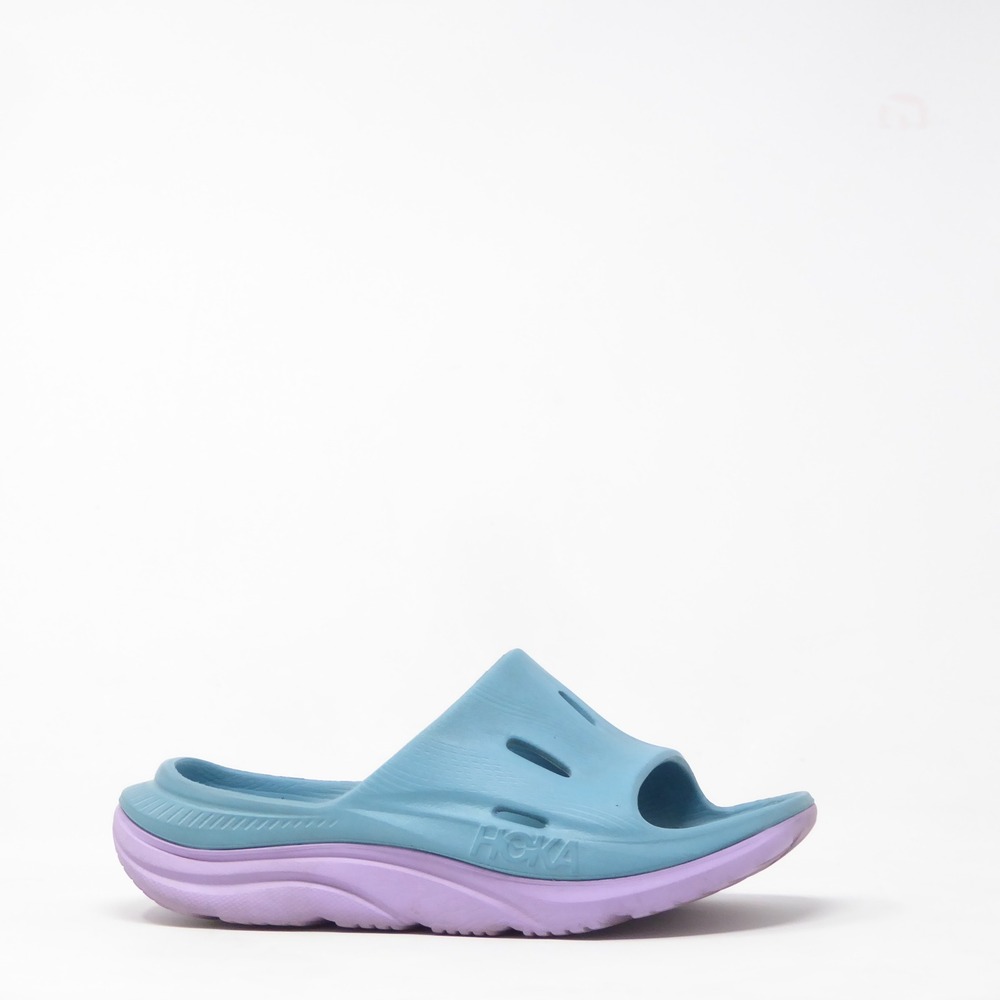Hoka Kids Youth Girls Ora Recovery Slide 3 Blue Purple Sandals Size Y5